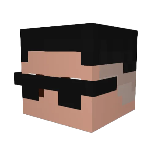 esthermen Minecraft avatar head, 3D render
