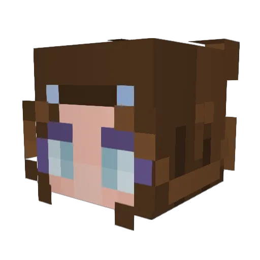estheroom Minecraft avatar head, 3D render