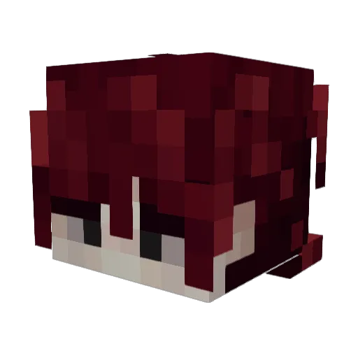 esthette Minecraft avatar head, 3D render