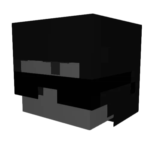 estition Minecraft avatar head, 3D render