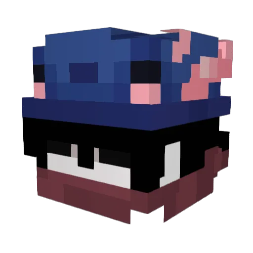 estopa_ Minecraft avatar head, 3D render