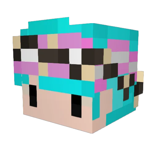 estragal Minecraft avatar head, 3D render