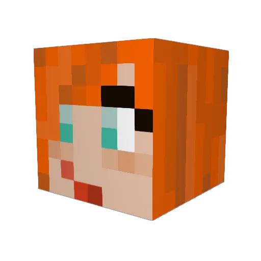 estrella49 Minecraft avatar head, 3D render