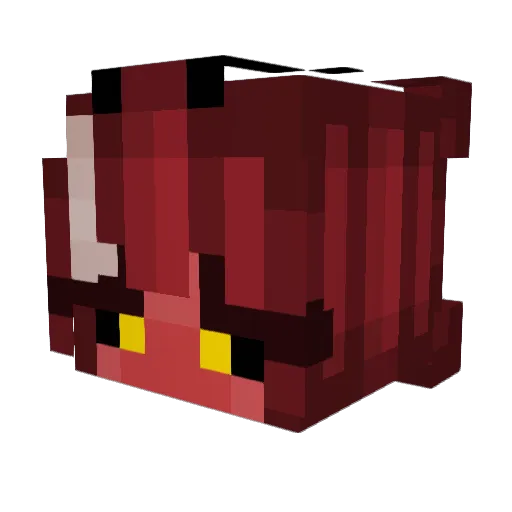 estrodial Minecraft avatar head, 3D render