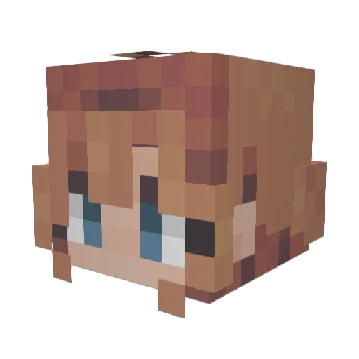 esxme Minecraft avatar head, 3D render