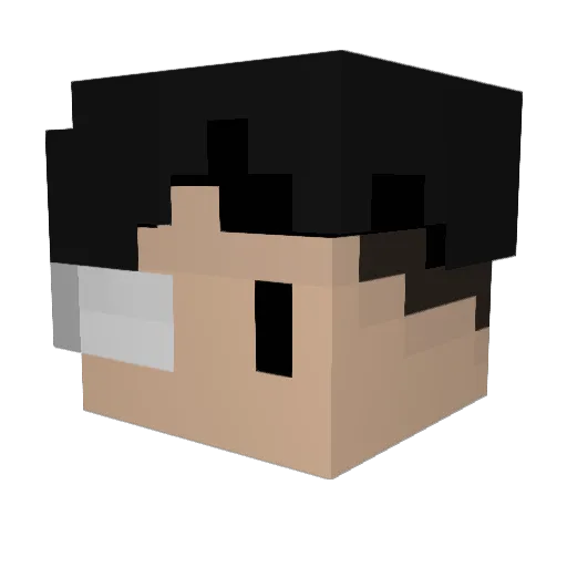 eszzett Minecraft avatar head, 3D render