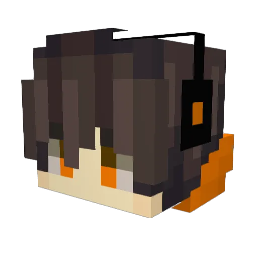 et0053 Minecraft avatar head, 3D render