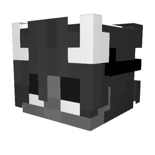 et0s1 Minecraft avatar head, 3D render