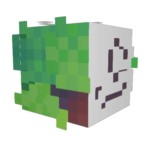 et1000000 Minecraft avatar head, 3D render