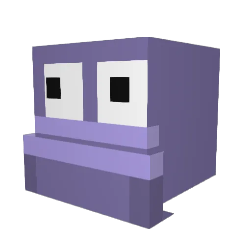 et2much Minecraft avatar head, 3D render