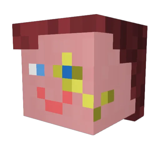 et_121212 Minecraft avatar head, 3D render
