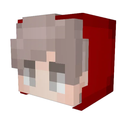 etanluv Minecraft avatar head, 3D render