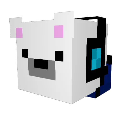 etc02 Minecraft avatar head, 3D render