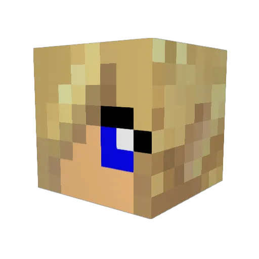 ete59 Minecraft avatar head, 3D render