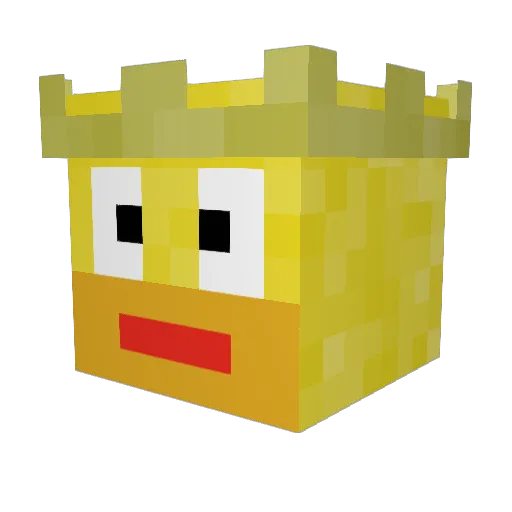 etenkb Minecraft avatar head, 3D render