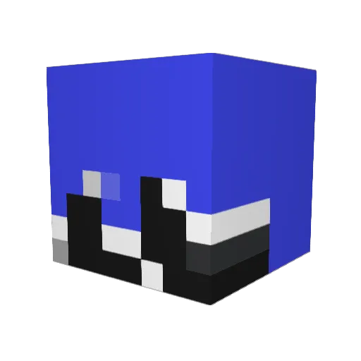 eternally_blue Minecraft avatar head, 3D render