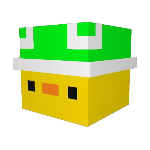 etes3ch Minecraft avatar head, 3D render