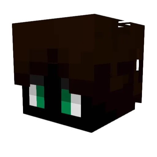eth3n Minecraft avatar head, 3D render