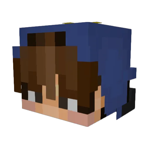 ethabn4 Minecraft avatar head, 3D render