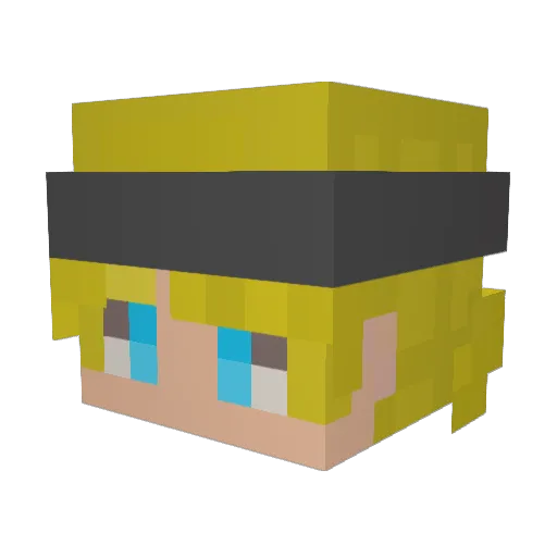 ethan_MC_ Minecraft avatar head, 3D render