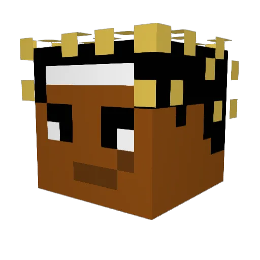 ethanjajaja Minecraft avatar head, 3D render