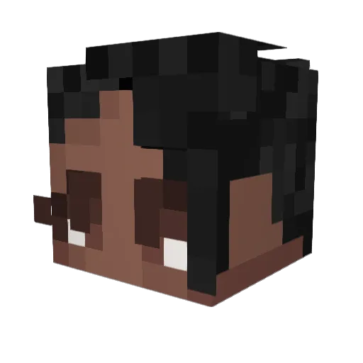 ethankms Minecraft avatar head, 3D render