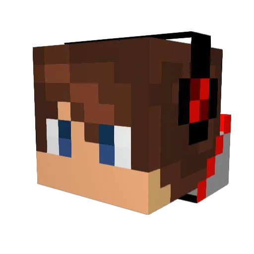 ethannapa Minecraft avatar head, 3D render