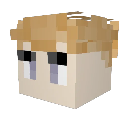 ethanolgamer Minecraft avatar head, 3D render