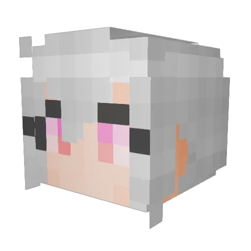 ether_quartz Minecraft avatar head, 3D render