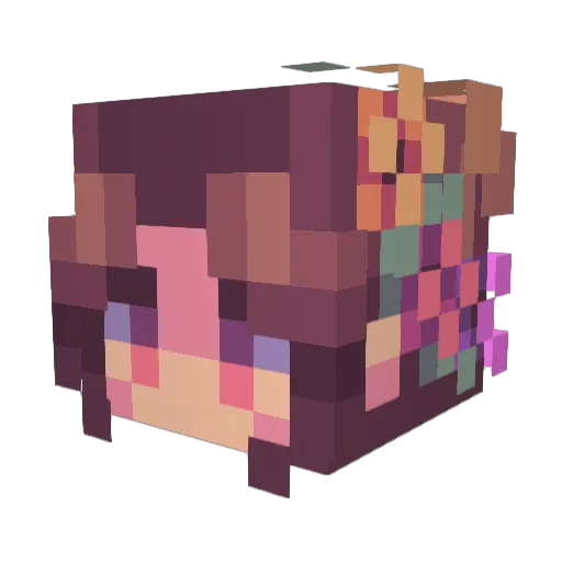 etheralghost13 Minecraft avatar head, 3D render