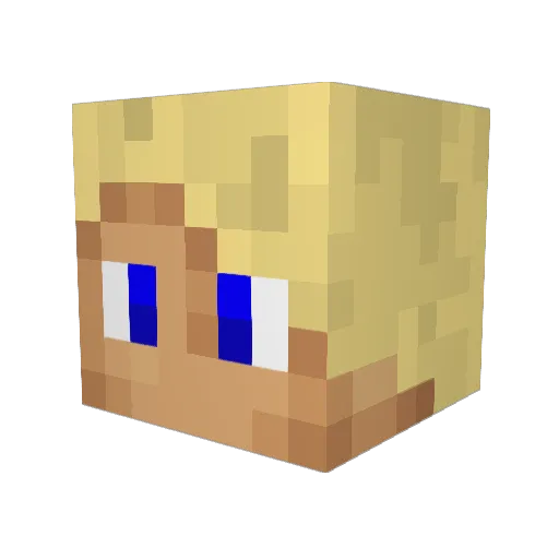 ethern33 Minecraft avatar head, 3D render