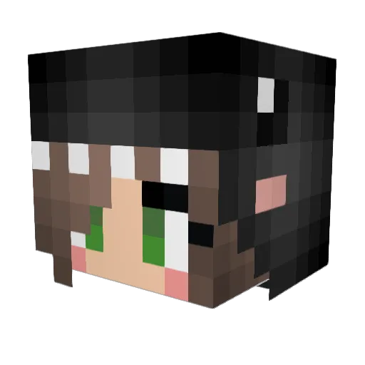 etherxo Minecraft avatar head, 3D render