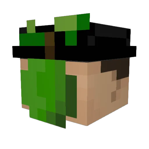 ethornber Minecraft avatar head, 3D render
