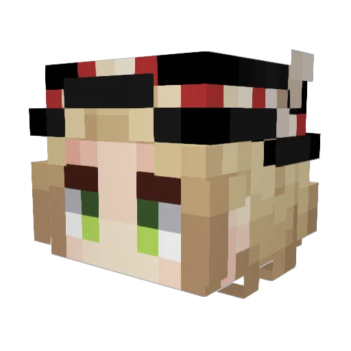 ethveality Minecraft avatar head, 3D render