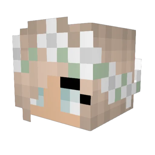 ethy1ene Minecraft avatar head, 3D render