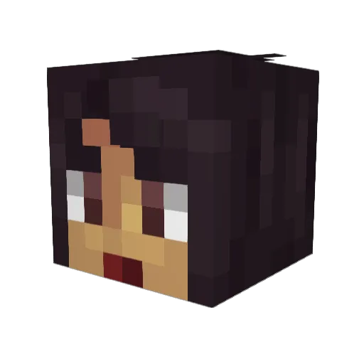 ethylenecain Minecraft avatar head, 3D render