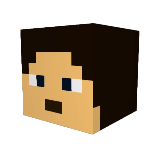 etiennedst Minecraft avatar head, 3D render