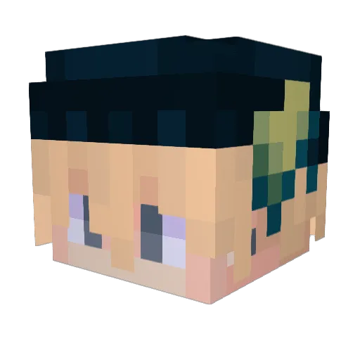 eto_risk Minecraft avatar head, 3D render