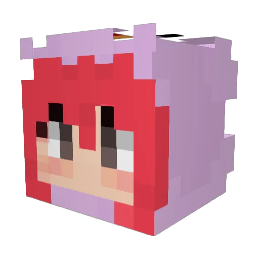 eto_well Minecraft avatar head, 3D render