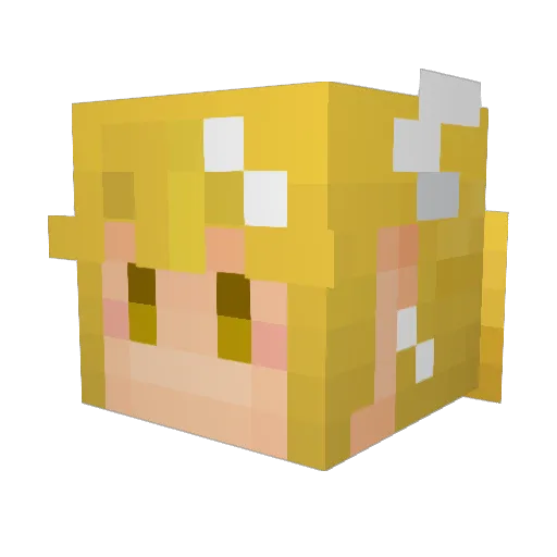 etooo Minecraft avatar head, 3D render