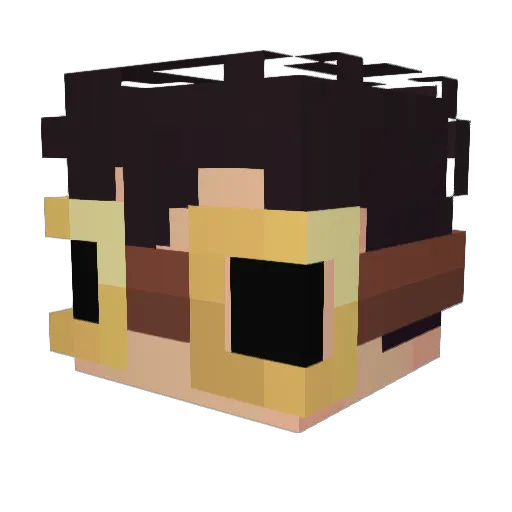 etruskin Minecraft avatar head, 3D render