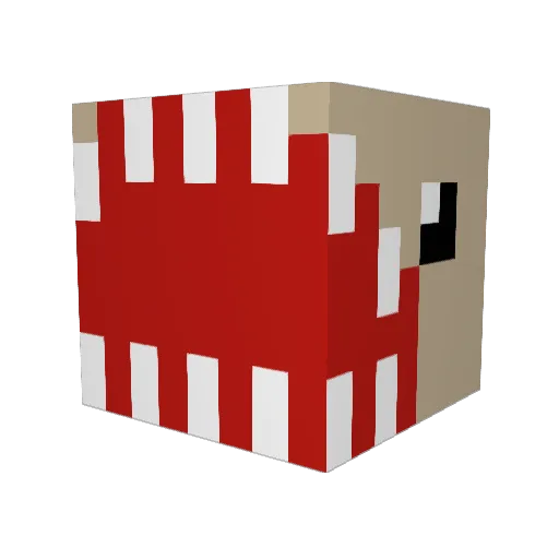 etsar Minecraft avatar head, 3D render