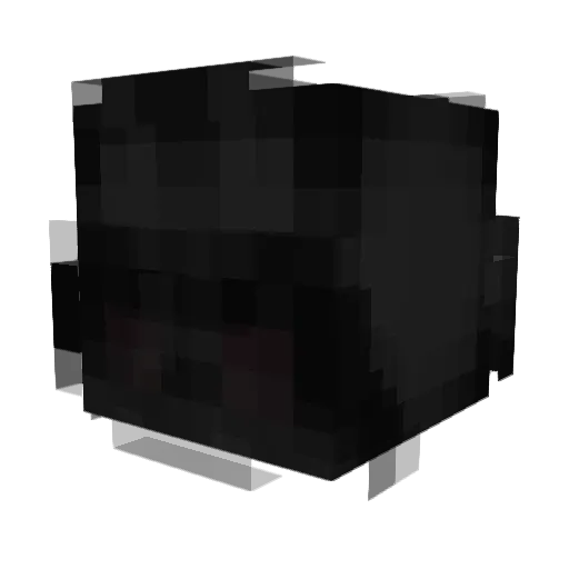 etsuw Minecraft avatar head, 3D render
