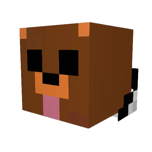 eu_19 Minecraft avatar head, 3D render