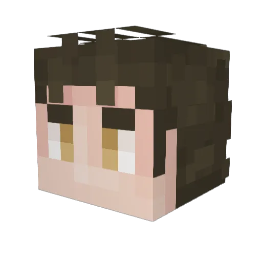 euankk Minecraft avatar head, 3D render