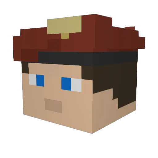euanmc06 Minecraft avatar head, 3D render