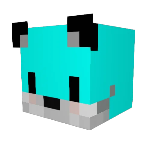 eubazur Minecraft avatar head, 3D render