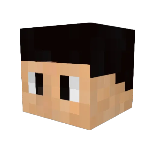eubebel Minecraft avatar head, 3D render