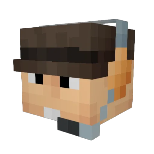 euboat Minecraft avatar head, 3D render