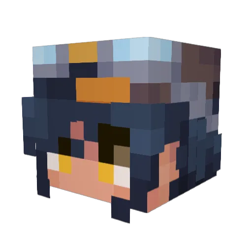 euchs Minecraft avatar head, 3D render